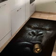 thumbnail image 2 of Smoking Gorilla Rugs, Wedding Rugs, Animal Rug, Machine Washable Rugs, Smoking Gorilla Rug, Black Rugs, Big Gorilla Rugs, Customs Rugs, 2.6'x5' - 80x150 cm, 2 of 9