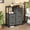 Gray, variant on Nextay 5 Drawer Fabric Dresser, 26" Wide Storage Tower with Side Cabinet & Open Shelf, Nightstand & Organizer for Bedroom, Closet, Entryway,Black