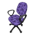 thumbnail image 2 of SCRAWLGOD Violet Tie-Dye Dustproof Chair Covers for Office Desk Chairs Breathable Boss Chair Covers Washable Stain Resistant Gaming Chair Slipcovers, Set of 2, 2 of 7