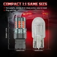 thumbnail image 3 of CHUSYYRAY 7443 7440 LED RED Strobe Flash Brake Stop Tail Parking Light Bulb Kit, Pack of 2, 3 of 13