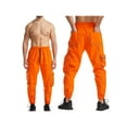 thumbnail image 6 of One opening Men Drawstring Pants Reflective Stripes Middle Casual Jogger Trousers, 6 of 6