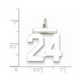 thumbnail image 2 of 16mm Sterling Silver Medium Polished Pendant Number 24 - 1.0 Grams, 2 of 2
