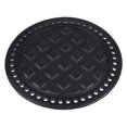 thumbnail image 4 of 1PC 18CM Artificial Leather Bag Base Round Bag Bottom Base Board Bag Making Bottom Plate DIY Woven Bag Material Sturdy DIY Bag Accessory for Bag Making Use (Black), 4 of 9
