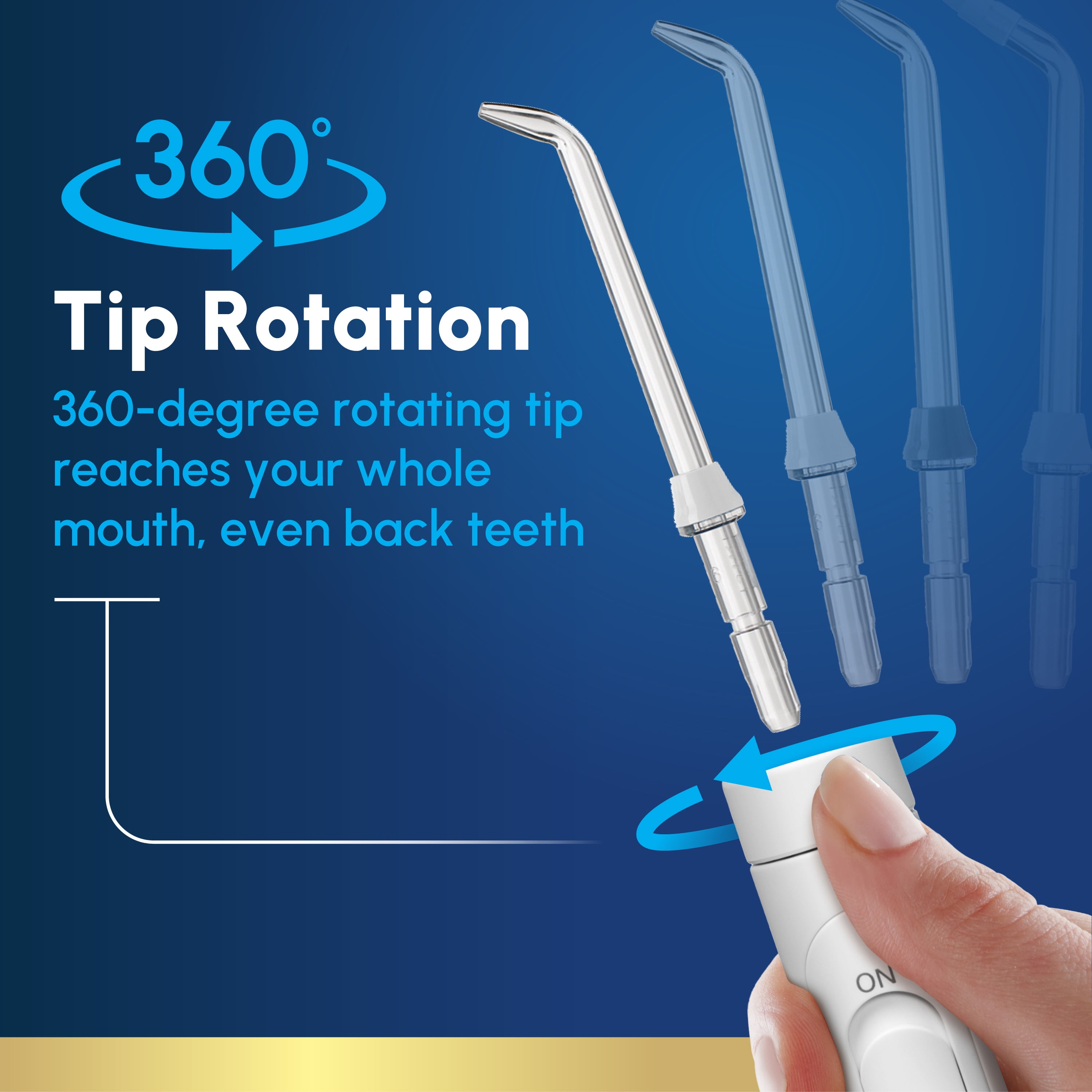 Waterpik Evolution Water Flosser with 10 Settings, 5 Tips, ADA Accepted, White