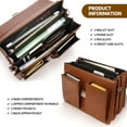 thumbnail image 2 of Classic PU Leather Briefcase for Men - Professional Business Messenger Bag, 2 of 6