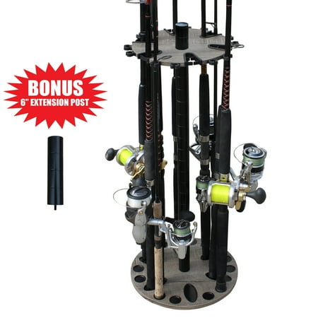 Rush Creek Creations 24 Round Fishing Rod/Pole Storage Floor Rack