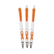 Orange Ribbon Grip Pen - Stationery - 24 Pieces
