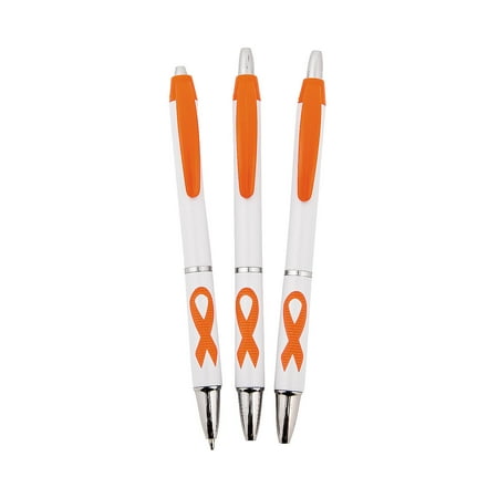 Orange Ribbon Grip Pen - Stationery - 24 Pieces