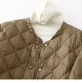 thumbnail image 7 of Wdfiry Jackets for Women Lightweight Quilted Jacket Button Crew Collar Warm Winter Coat Womens Tops Fall Tops for Women, 7 of 7