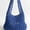 Dark Blue, variant on Candy Color Cotton Rope Hand-Woven Tote Bag - Hollow Mesh Beach Bucket Bag with Wrist Strap for Women, Vacation & Outing