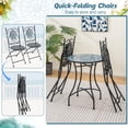 thumbnail image 5 of GVN Set of 2 Mosaic Chairs for Patio Metal Folding Chairs, Outdoor Furniture Chairs for Backyard, Porch, Garden, Poolside, 5 of 6