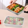 thumbnail image 3 of Visland Stainless Steel Food Containers with Lids Rectangle Meal Prep Container for Fridge Storage Kitchen Tray Leak-Proof Bacon Salad Cheese Deli Meat Fruit Picnic BBQ Organizer, 3 of 8