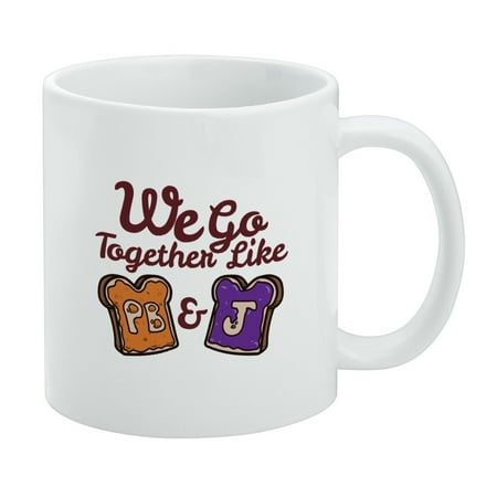 

Peanut Butter and Jelly Together PB&J Best Friends White Mug