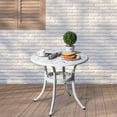 thumbnail image 4 of Ktaxon 23.6 in Aluminum Square Side Table, Metal Outdoor End Table, White, 4 of 7