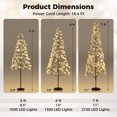 thumbnail image 3 of Gymax 7 FT Lighted Alpine Tree w/ 2100 White Light LED LightsWeighted Base for Party, 3 of 10
