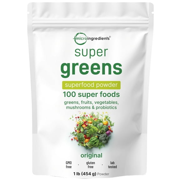 Suplemento con microingredientes: Super Greens Powder, 454 g
