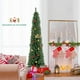 thumbnail image 4 of Costway Árbol de Navidad artificial con forma de lápiz de 210 cm con 523 puntas de ramas de alambre con memoria, 4 of 5