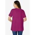 thumbnail image 4 of Woman Within Plus Size Eyelet Henley Tee, 4 of 4