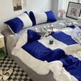 thumbnail image 2 of Stripe Bedding Comforter Set with Pillowcase bed sheet Single Full Size Bed Linen Duvet Cover Set Queen/King Double Single Bed, 2 of 6