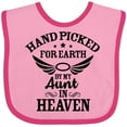 thumbnail image 3 of Inktastic Handpicked for Earth by My Aunt in Heaven with Angel Wings Boys or Girls Baby Bib, 3 of 4