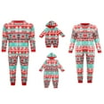 thumbnail image 4 of Famille Pyjama de Noël Imprimé de Bande Dessinée à Capuche Papa Maman Enfants Bébé Xams Tenues, 4 of 6