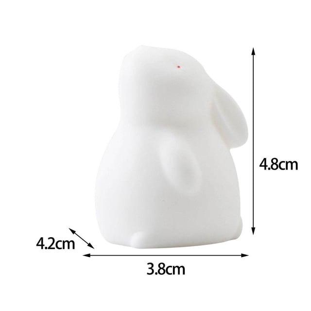 facefd Ceramic Rabbit Statue Bunny Animal Model Tiny Adorn for Wedding Party Decor 3.8cmx4.2cmx4.8cm