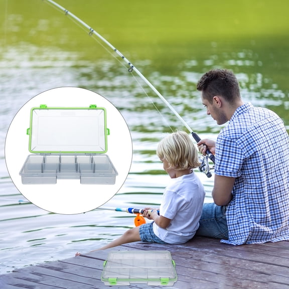 LEORX 1Pack Multi-Functional Fishing Storage Box Waterproof Fishing Gear Organizer Plastic