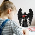 thumbnail image 7 of Gothic Dark Angel Building Block Set, 423Pcs Fallen Angel 3D Model, Winged Reaper Figurine with Red Roses Decor, 7 of 7