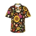 thumbnail image 2 of Picia Sunflowers Mushrooms Gentle Cotton Regular Fit Short Sleeve Casual Hawaiian Shirt for Men-, 2 of 9