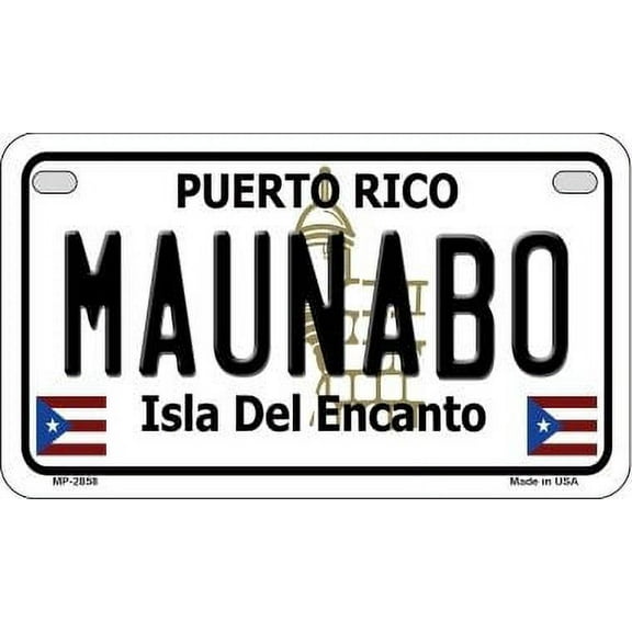Smart Blonde MP-2858 7 x 4 in. Maunabo Puerto Rico Novelty Metal Motorcycle Plate
