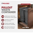 thumbnail image 3 of Rev-A-Shelf Double 35 Quart Pullout Soft-Close Waste Containers, Gray, 3 of 10