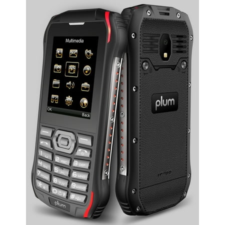 Rugged Cell Phone Unlocked GSM Military Grade Water Shock Proof Camera FM Radio Flash Light Tmobile Metro Etc - BLK