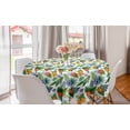 thumbnail image 1 of Floral Round Tablecloth, Hawaiian Composition of Colorful Flowers and Leaves Blossoming on a Plain Background, Circle Table Cloth Cover for Dining Room Kitchen Decor, 60", Multicolor, by Ambesonne, 1 of 2