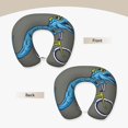 thumbnail image 3 of KLL Fun Riding Dinosaur Pattern Memory Foam Cervical Neck Pillow Versatile U-Shaped Pillows for Home/Office/Camping/Travelling/Soft Washable Cover, 3 of 8