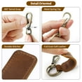 thumbnail image 3 of Genuine Leather Universal Car Keychain – Key Fob Holder Key Chain for Men & Women Durable Key Organizer, 3 of 7