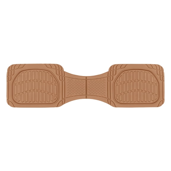Motor Trend PRO920 FlexTough Deep Dish Rear Rubber Floor Mat Liner, Trim-to-Fit, Beige