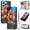 Color-1, variant on Leather For Apple iphone 16 Pro Max 6.9-inch Wallet Case Embossed Painted Butterflys&Flowers Pattern, With Card Holder,Wristband,Magnetic Clasp Kickstand Folio Cover,Color-1,For iphone 16 Pro Max