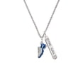 thumbnail image 2 of Delight Jewelry Silvertone Blue Running Shoe Silvertone Hope Anchors the Soul Bar Charm Necklace, 23", 2 of 4