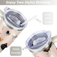 thumbnail image 5 of Rooster and Hen 40 Oz Tumbler with Handle Lid and Straw, Stainless Steel Double Walled Vacuum Insulated Cup, Cute Anniversary Wedding Birthday Gifts Tumbler for Women Men Friends Outdoor Indoor, 5 of 7