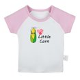 thumbnail image 2 of iDzn Little Corn Novelty T shirt For Baby, Newborn Babies T-shirts, Infant Tops, 0-24M Kids Graphic Tees Clothing (Short Pink Raglan T-shirt, 0-6 Months), 2 of 5