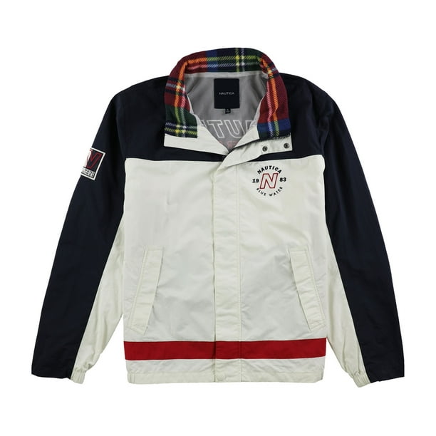 Nautica - Chaqueta cortavientos para hombre, diseño de agua azul, multicolor, XXL Nautica Cortavientos