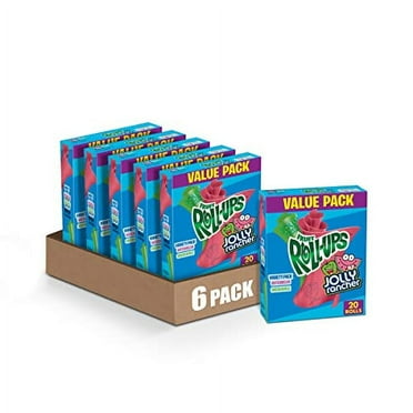 Fruit Roll-Ups Fruit Flavored .. Snacks, Jolly Rancher, Variety .. Pack, 20 ct (Pack .. of 6)