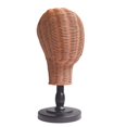 thumbnail image 4 of lionlar Hat Display Holder Rack Unique Rattan Mannequin Head for Salon Home Shopping black base, 4 of 9