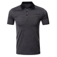 thumbnail image 2 of JIAYUE Mens Polo Shirts Business Button Turndown Collar Classic Solid Color Casual Loose Fit Cozy Short Sleeve Versatiel Breathable Male Tops, 2 of 5