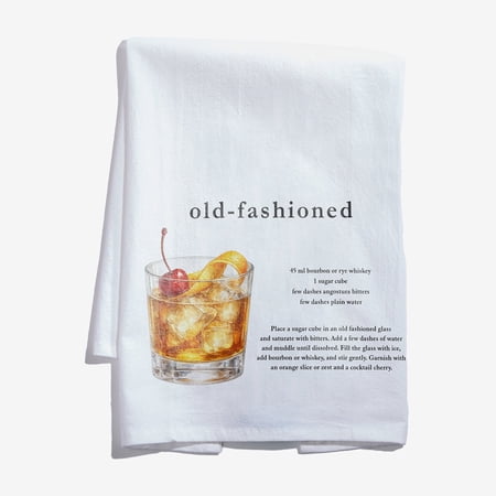 Personalization Mall Signature Cocktail Old Fashioned Kitchen Tea Towel