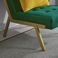 thumbnail image 5 of Sesslife Accent Chair with Ottoman, Velvet Modern Comfy Chair, Upholstered Leisure Chairs with Metal Legs for Bedroom Living Room, Green, 5 of 10
