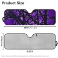 thumbnail image 5 of Uorisanigo Windshield Sun Shade, Shade Heat Shield, 52.95 in *16.14 in, Suitable for 1997-2017 Jeep Wrangler Rubicon Sahara TJ JK JKU 2/4 Doors(Purple Hunting Camo Forest), 5 of 7