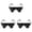 Black 3PCS, variant on 3X Binocular Glasses Portable Fishing Binoculars Lens Multipurpose Folding Eyeglasses For Concerts Opera Bird Watching Sports