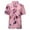 Pink, variant on TSADFHJI Womens Shirts Cotton Women's Summer Ruffle V Neck Short Sleeve Floral Print Casual Dressy T Shirt Top Xxl White