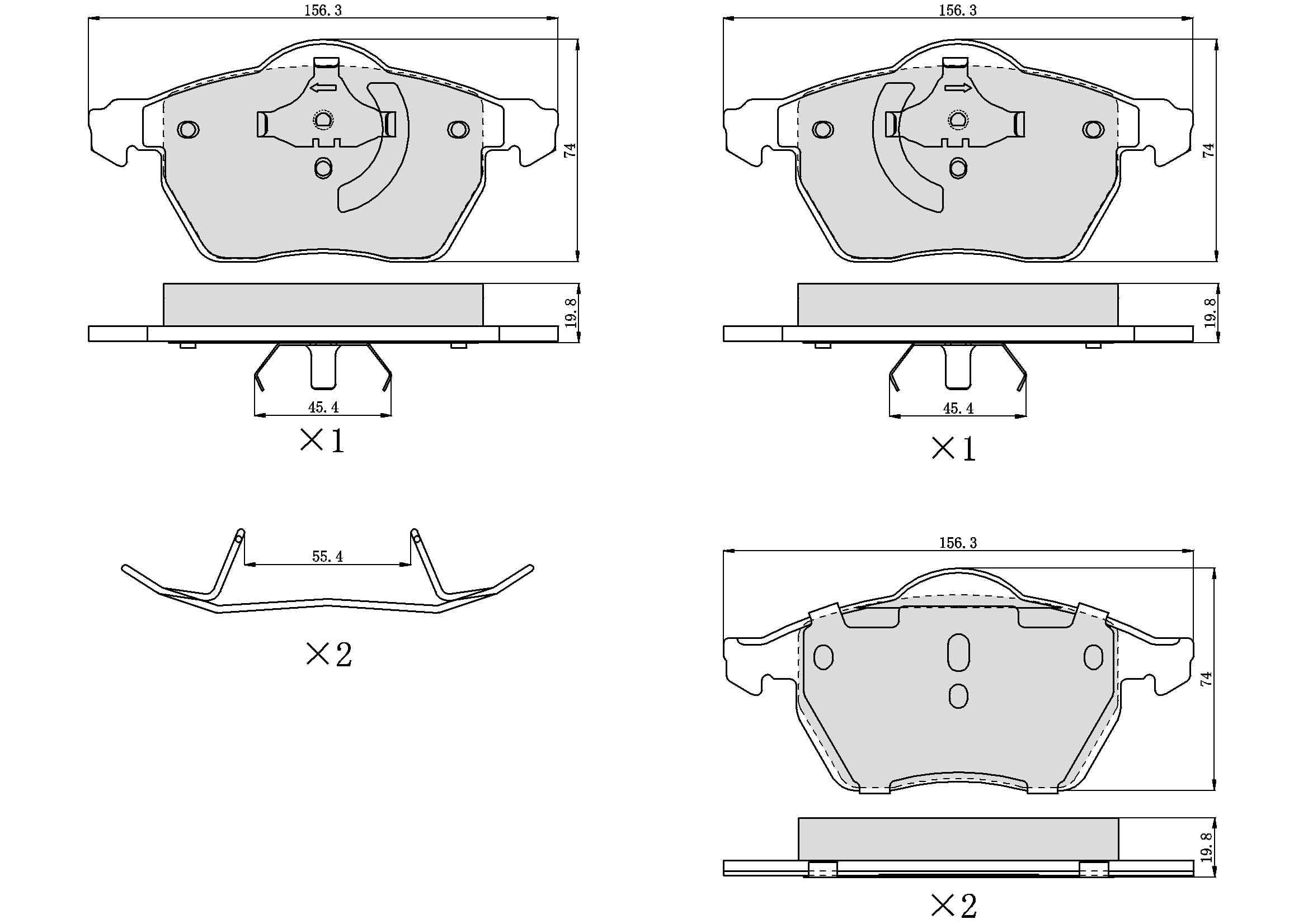 UltraHC 700 Brake Pad Set, Front HC7.0840.0.C, Saab 9-5 2009-2006
